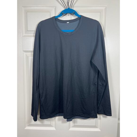 Men’s Lululemon Black Long Sleeve Base Layer Thermal Shirt Large Travel Outdoors - Picture 1 of 5